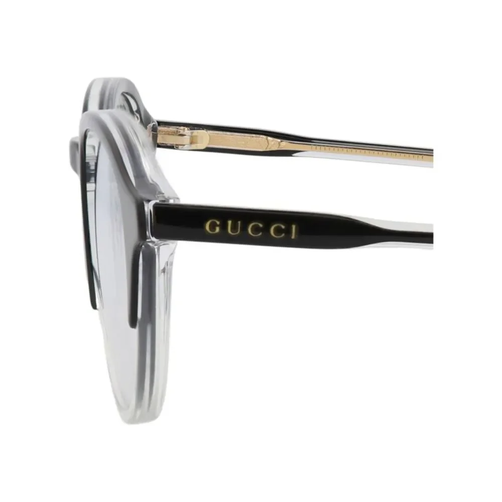 Gucci Photochromic Round-Frame Acetate Sunglasses Black Mens
